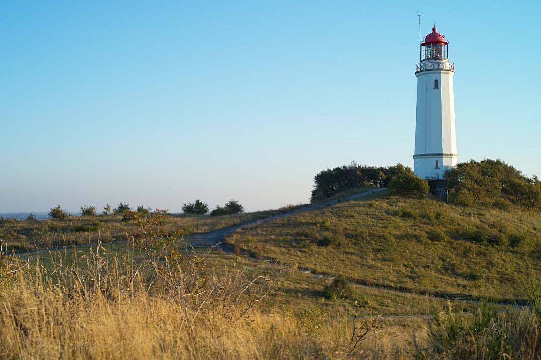 A lighthouse on Dornbusch, Vorpommern Boddenlandschaft
