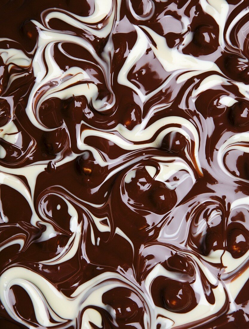 Marbled chocolate with nuts