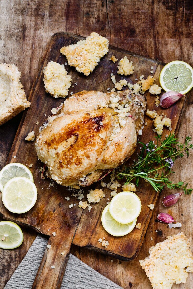 Chicken in a salt crust