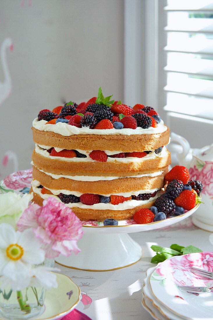 Berry torte for special occasion