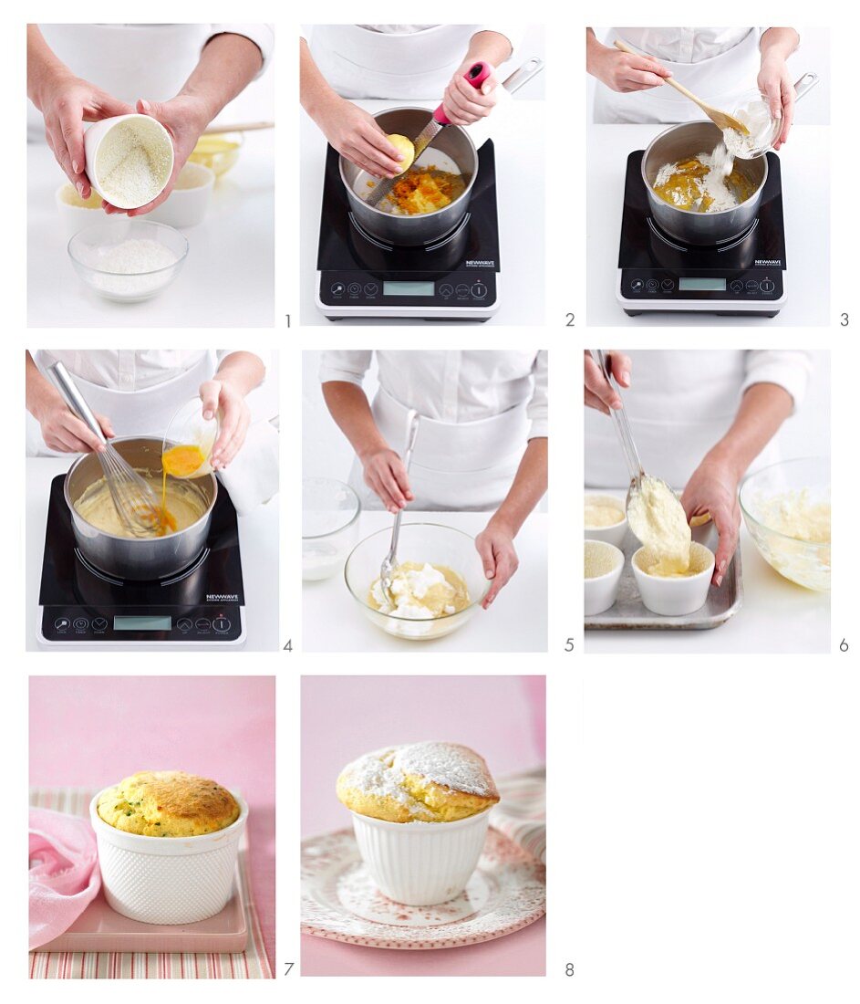 Prepare citrus soufflés