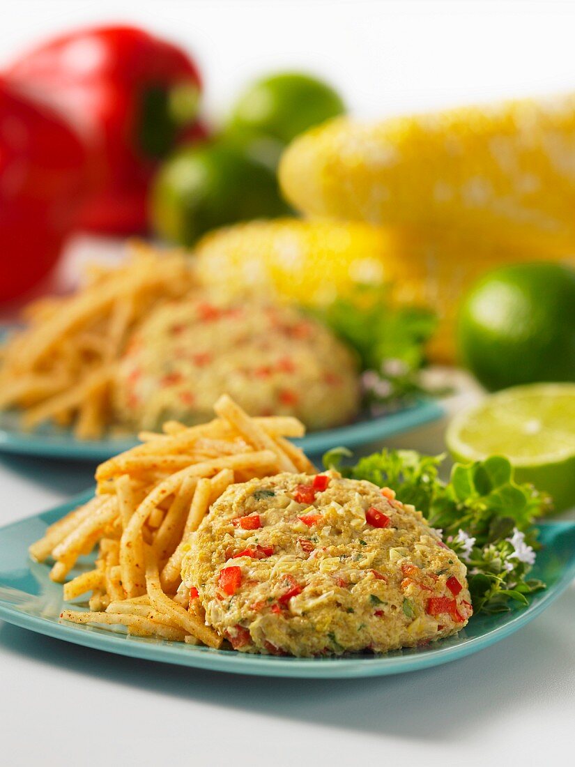 Celery coleslaw with cold corn cakes (Mexico)