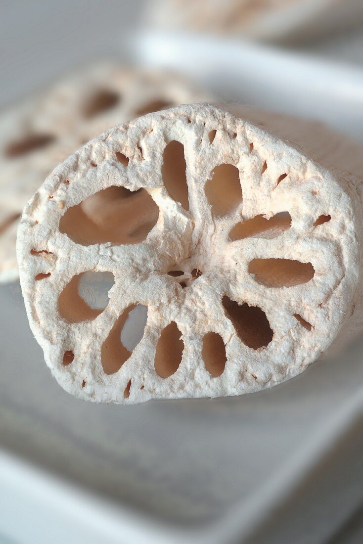 A dried lotus root