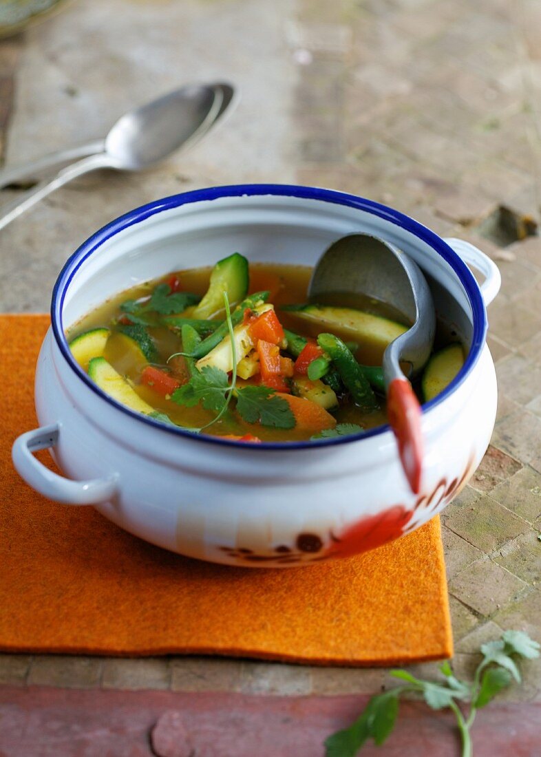 Shorba soup with vegetables