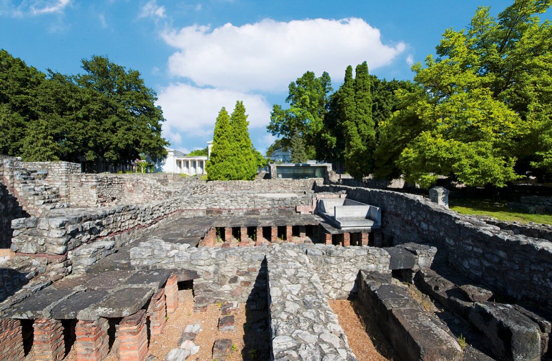 Ruinen von den Thermen von Aquincum, Budapest, Ungarn