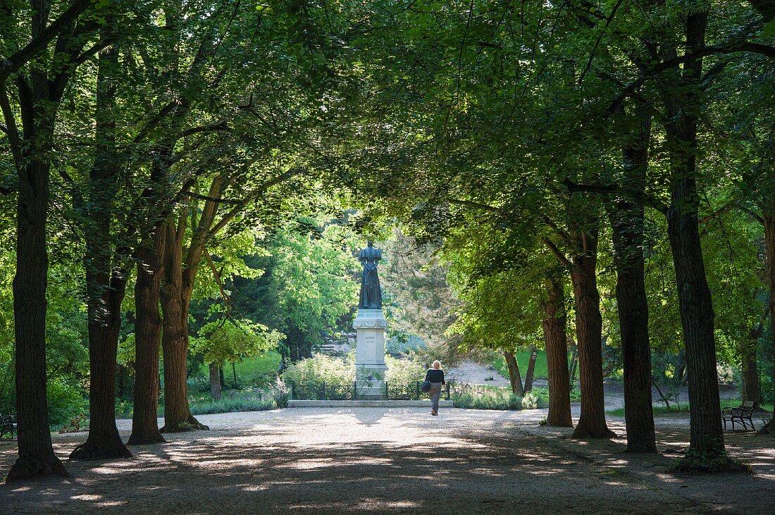 A statue donated by the village people after Sisi's death in 1898 in the palace park, Gödöllö, Hungary