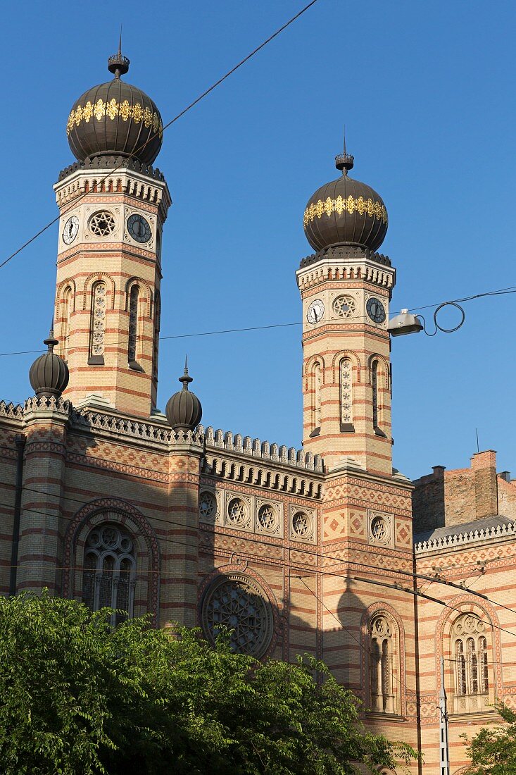 The large moorish-style synagogue inaugurated in 1859, Budapest, Hungary
