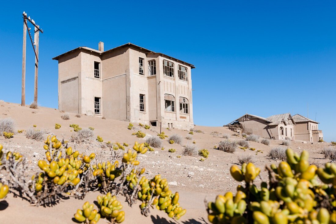 Kolmannskuppe, 15 Kilometer östlich von Lüderitz, Namibia, Afrika - hier herrschte früher das große Diamantenfieber, heute ist die Geisterstadt für Touristen geöffnet