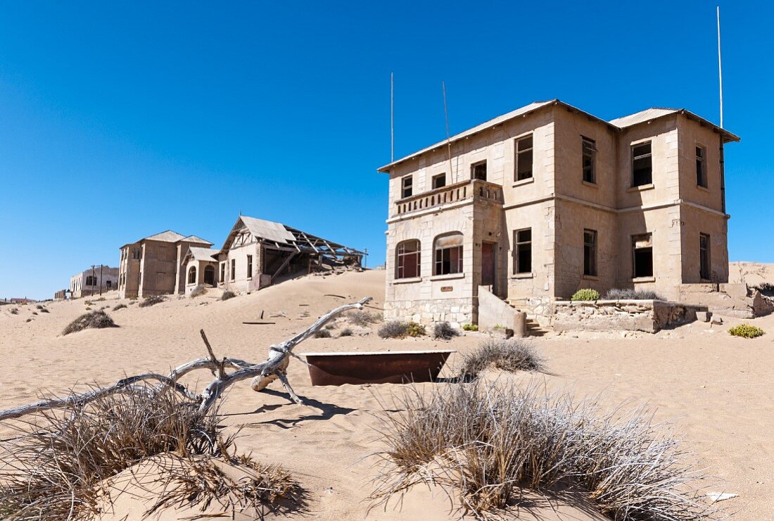 Kolmannskuppe, 15 kilometres east of Lüderitz, Namibia, Africa – years ago the place was overrun by diamond prospectors, today it is a ghost town open for visitors