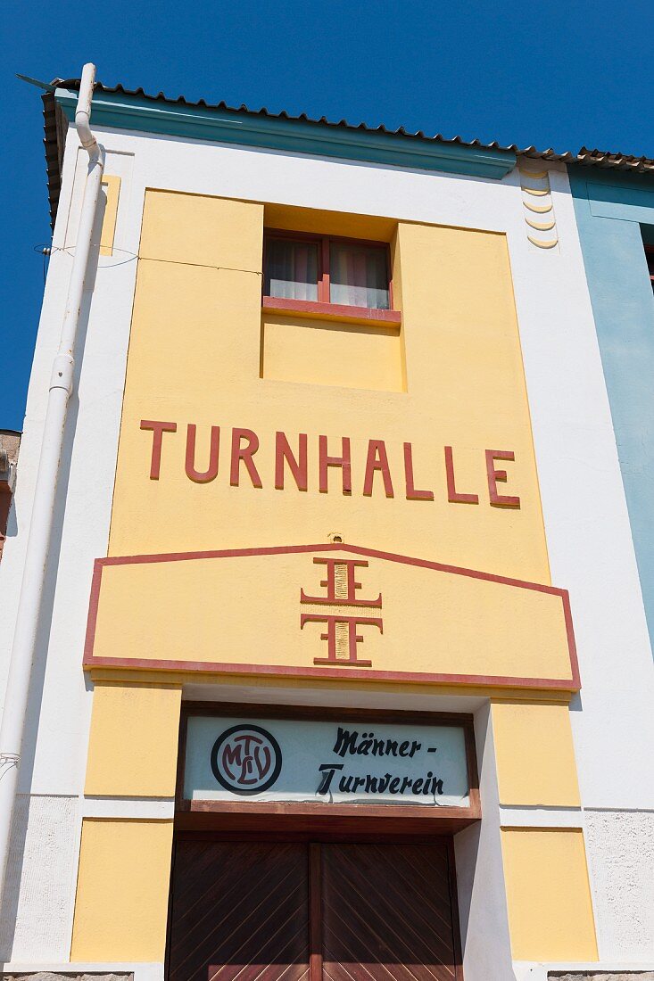 A male gymnastics club in Lüderitz, Namibia, Africa – today a carnival club meets here