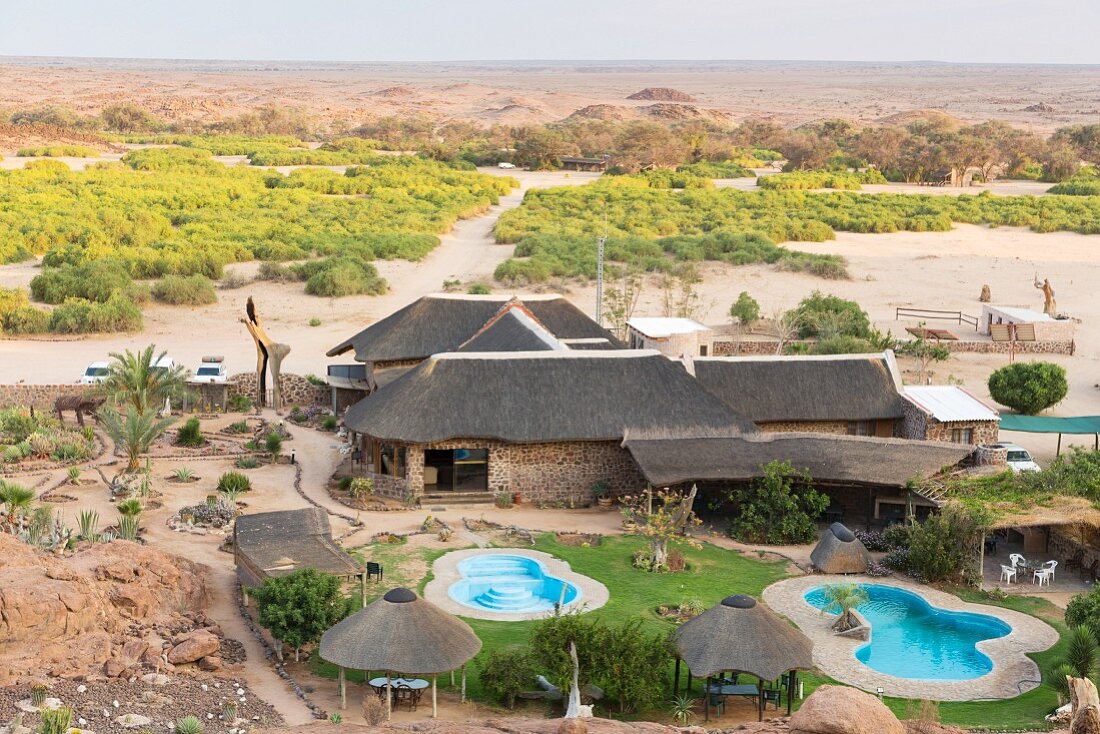'Brandberg White Lady Lodge' am Brandberg, Namibias höchstem Gebirgsmassiv