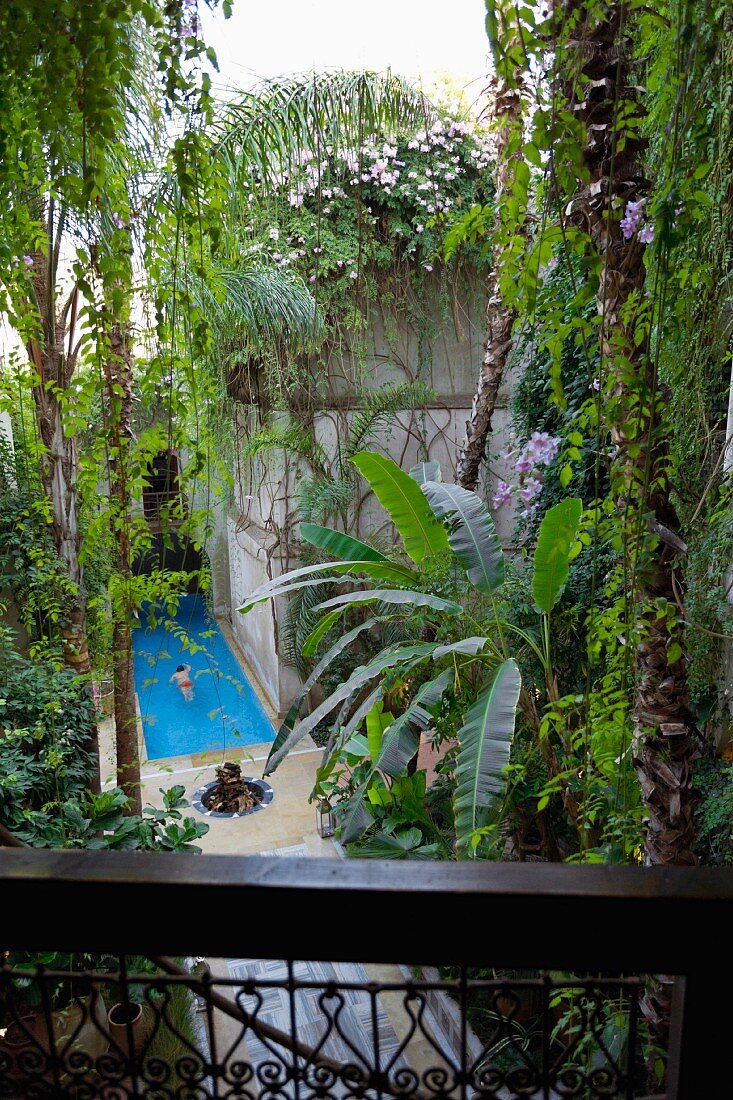 El Fenn, Riad Boutique Hotel von Vanessa Branson, Blick auf den Pool, Medina von Marrakesch, Marokko
