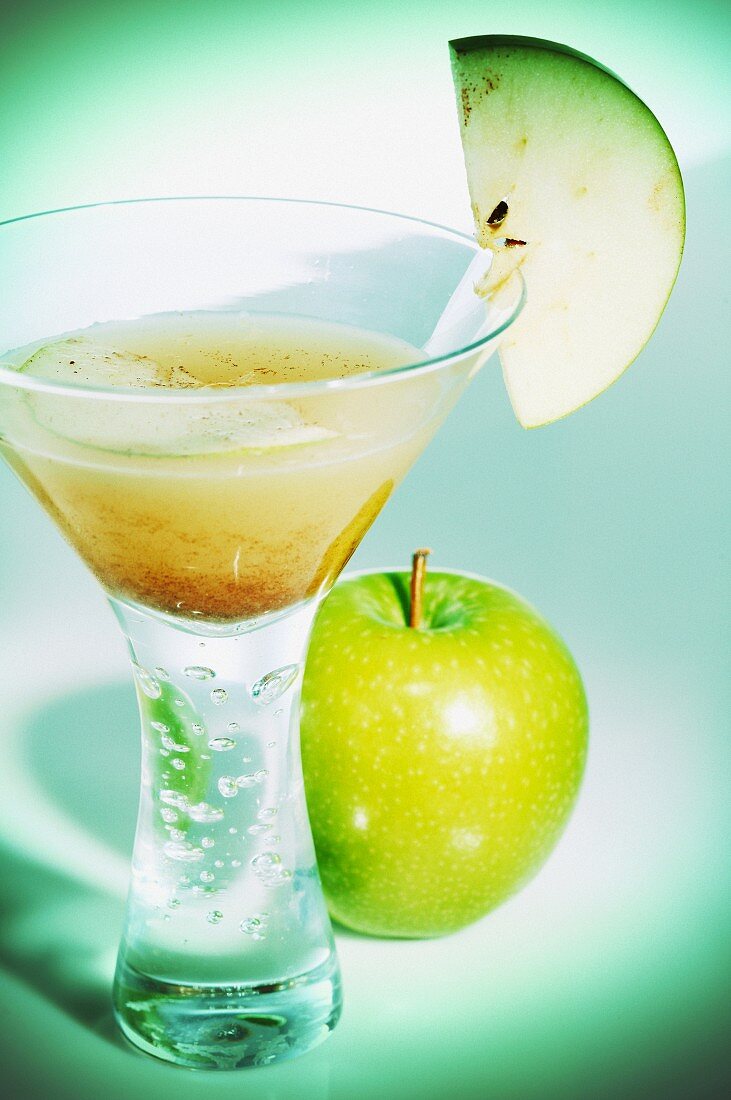 White rum with apple and cinnamon