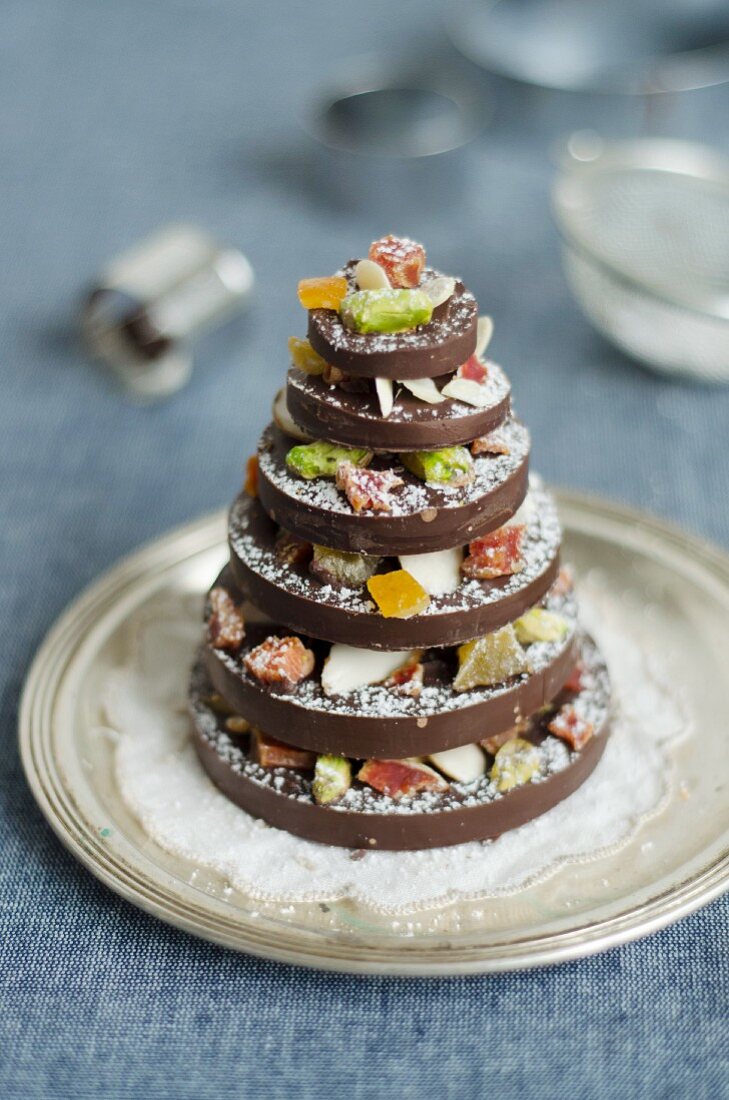 A chocolate Christmas tree