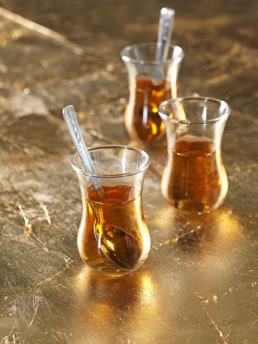 Glasses of Turkish tea