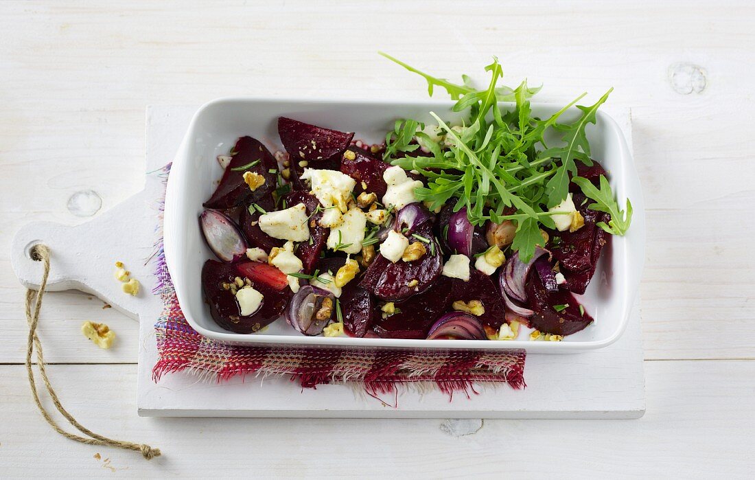 Beetroot gratin with goat's cheese
