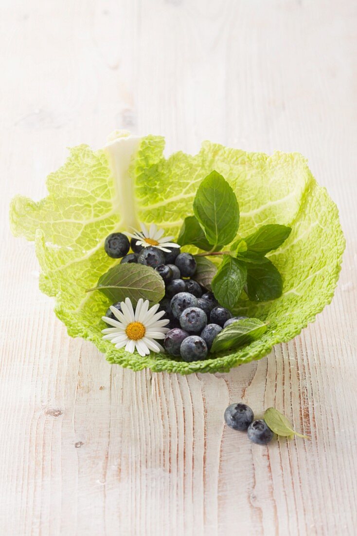 Blueberries and cabbage leaves topped the list of anti-cancer foods