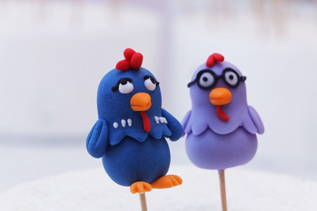 Funny cake pop chickens