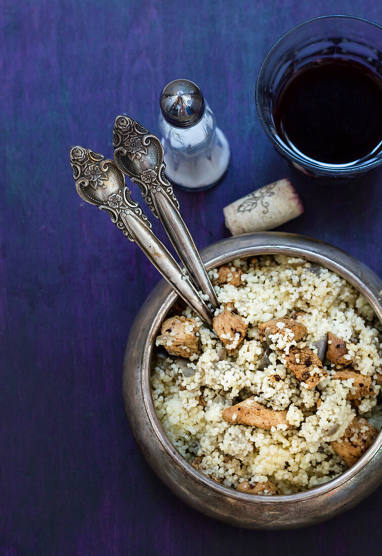 Couscous mit Hähnchenfleisch