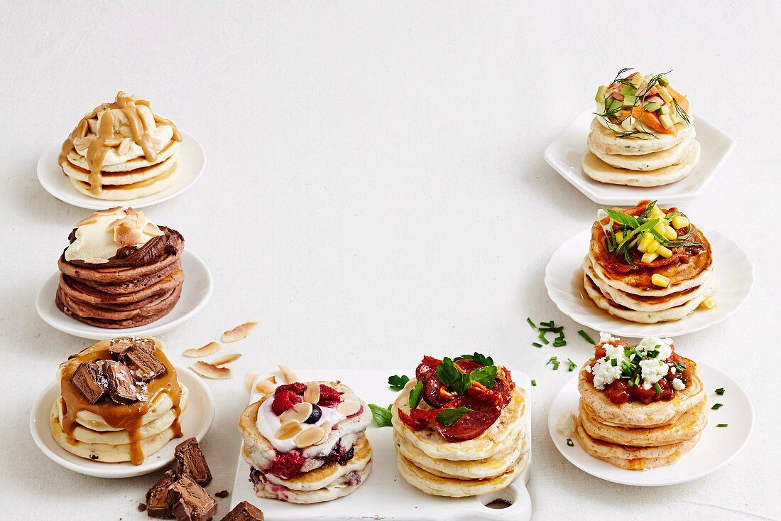 Pikelets with sweet or savoury twist