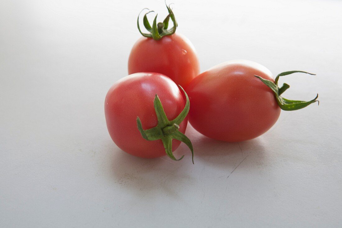 Three plum tomatoes from Mexico