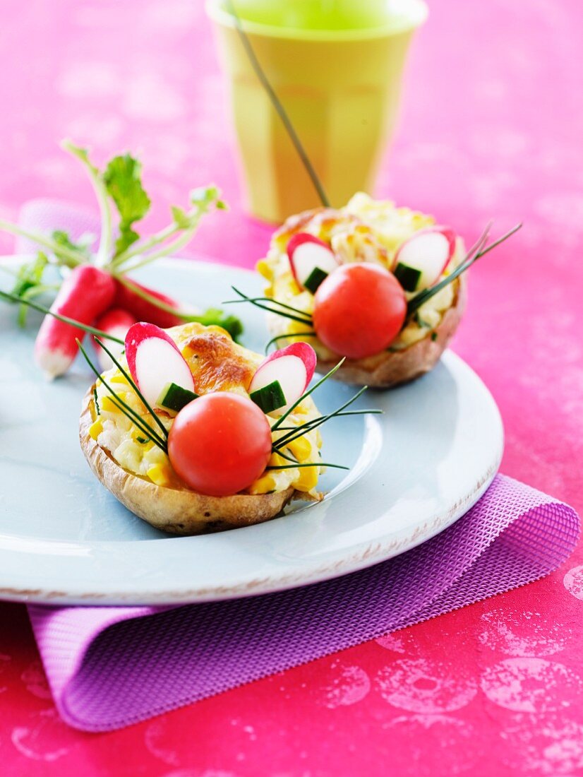 Kartoffel-Käse Mäuschen, Brötchen für Kinder