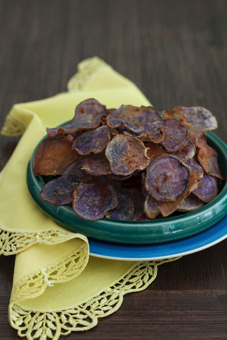 Purple potato crisps