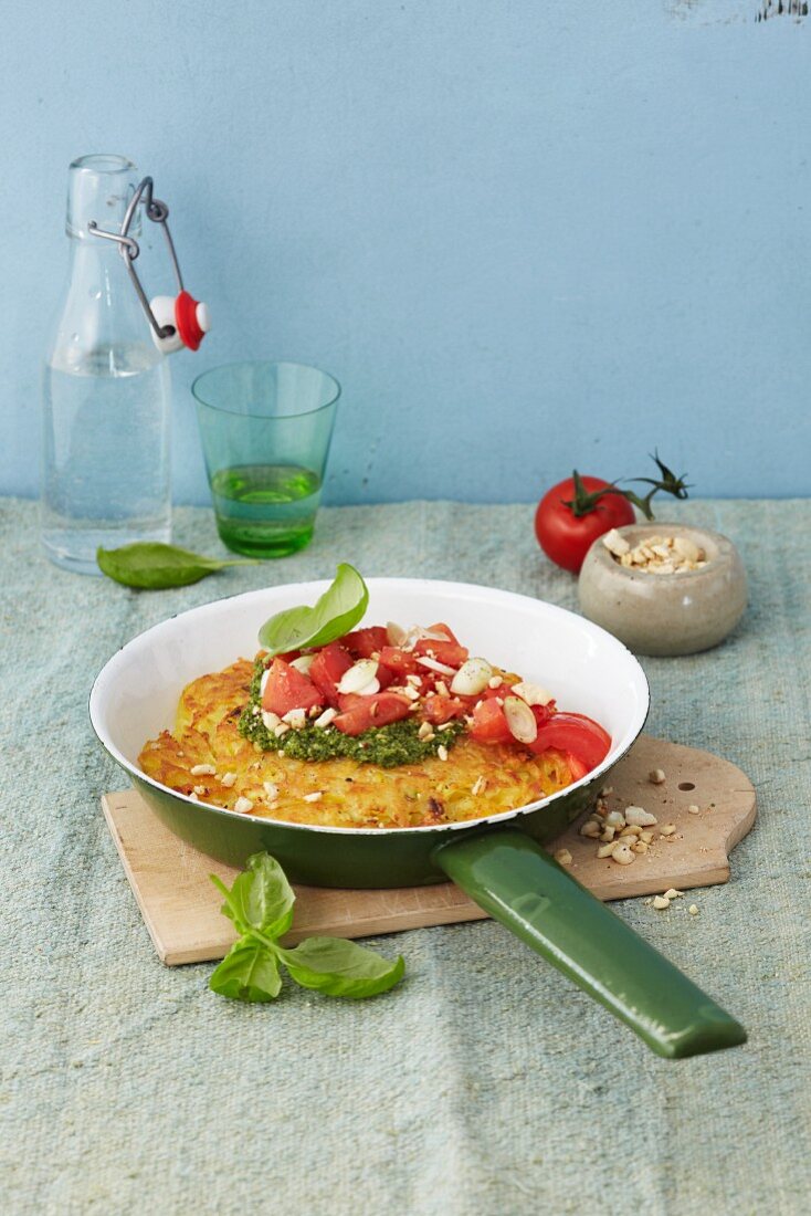 Rösti mit Tomaten & Pesto