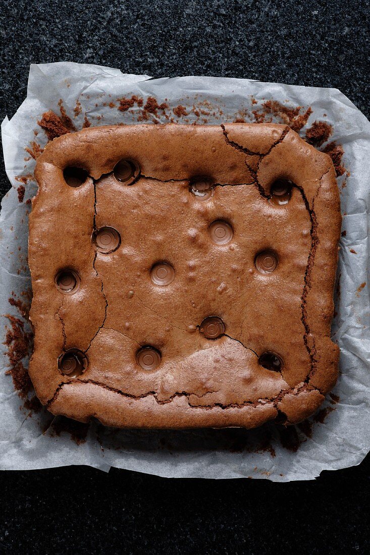 Chocolate and caramel brownies