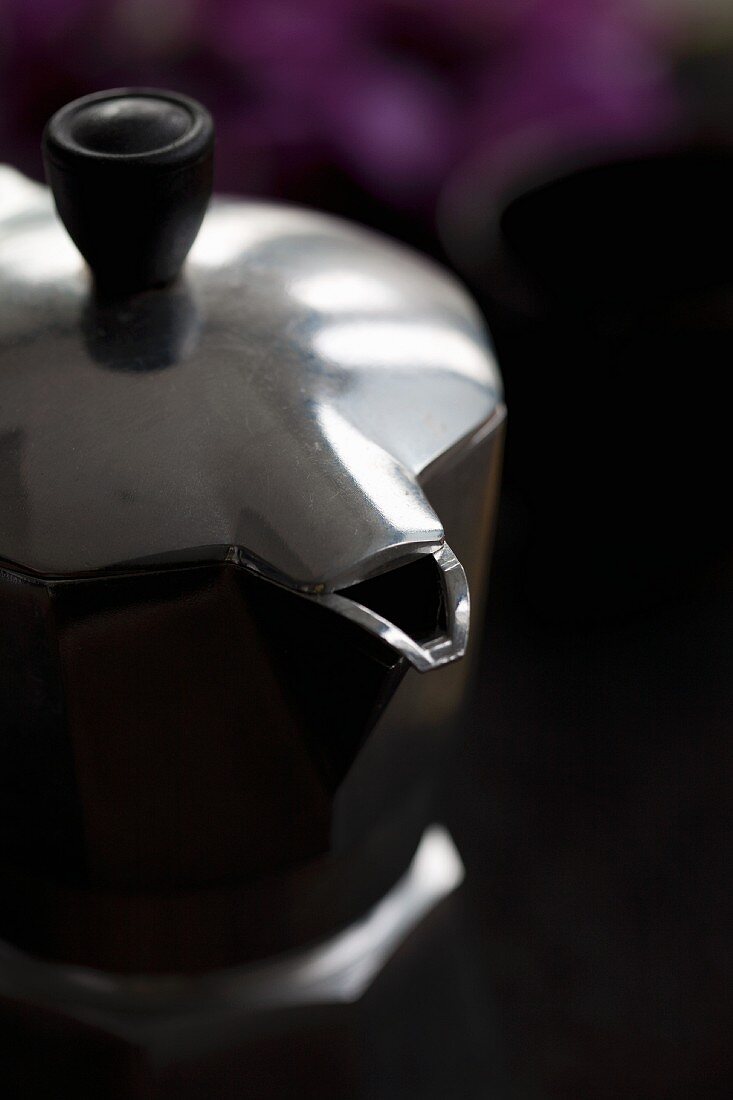 An espresso jug (close-up)