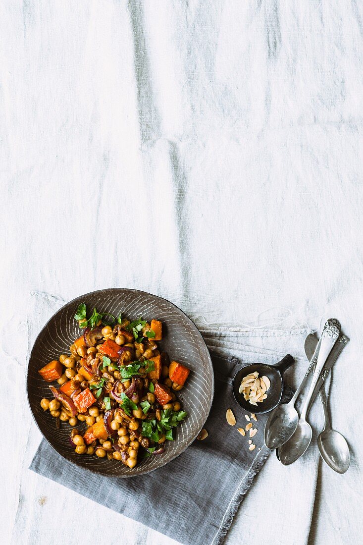 Pumpkin tagine with chickpeas