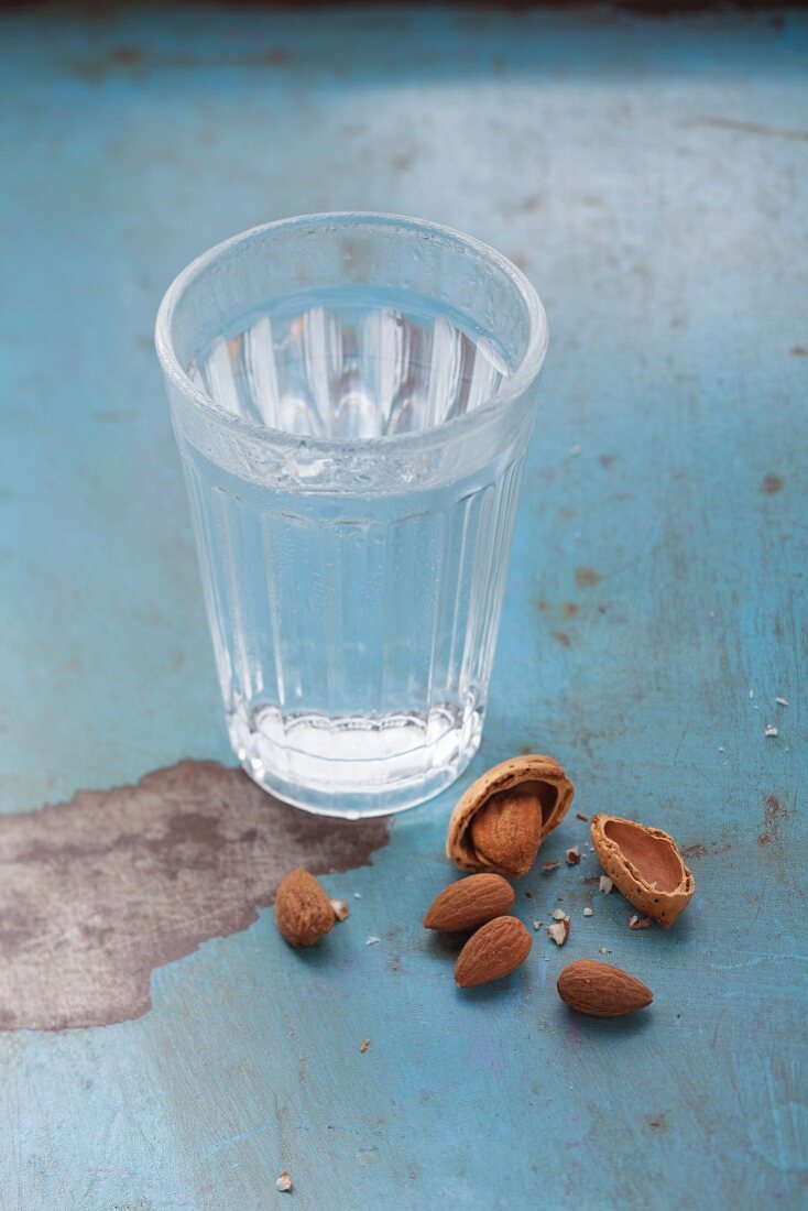 A glass of water and 5 almonds to fill the stomach and stabilise blood sugar levels