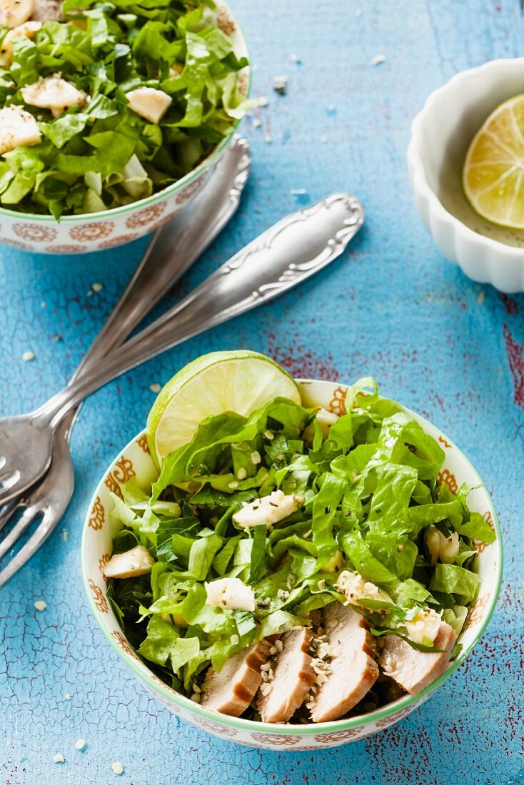 Fruity tuna fish salad with limes