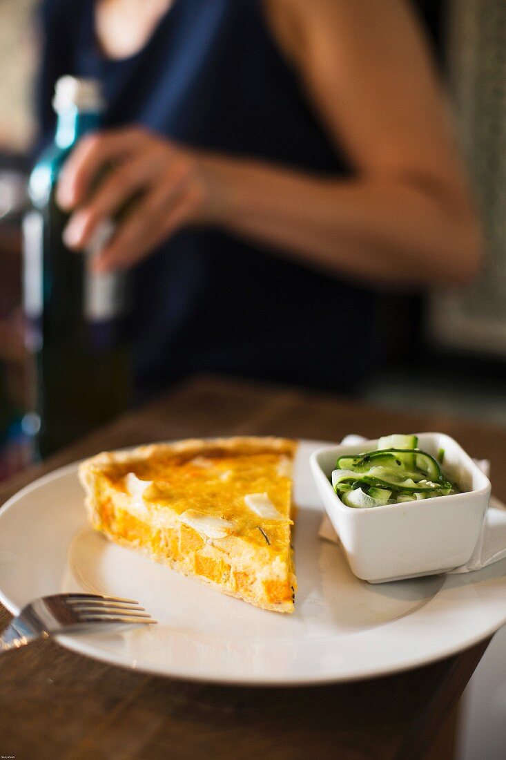 Sweet potato and rosemary quiche