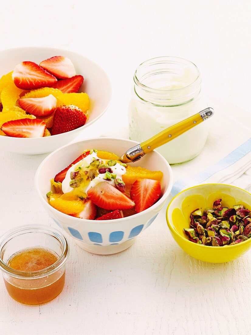 Fruit in spiced syrup