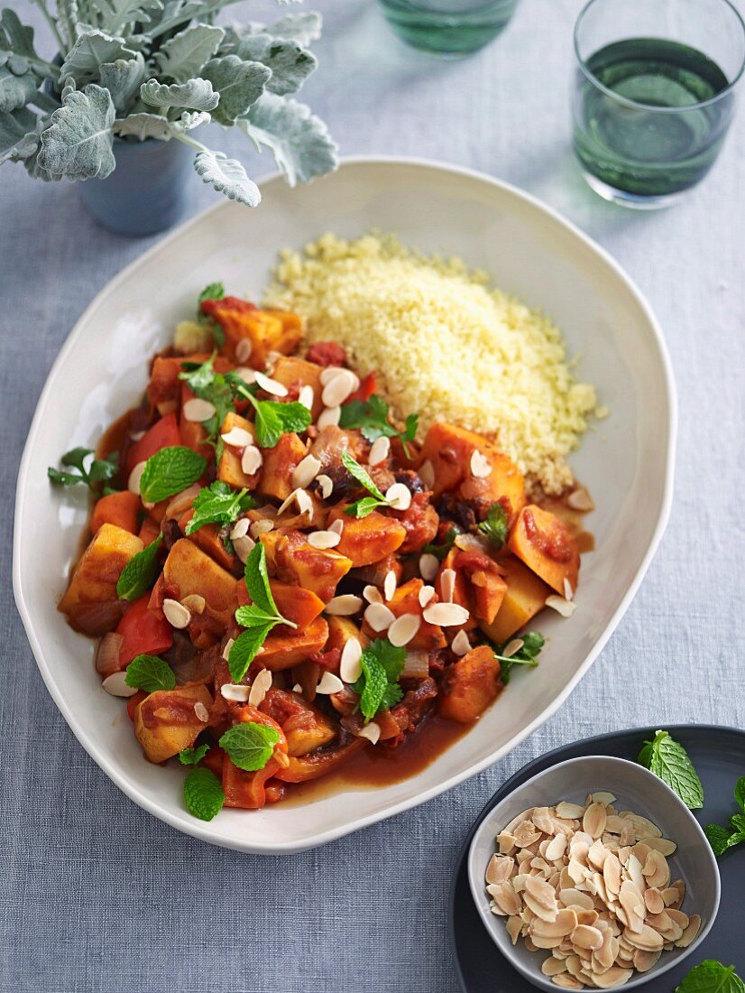 Vegetable tajine with couscous