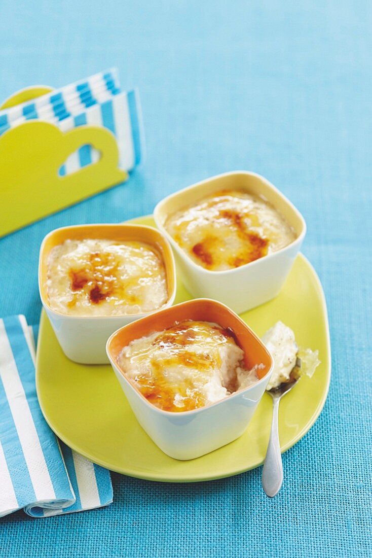 Caramelised rice pudding with cinnamon