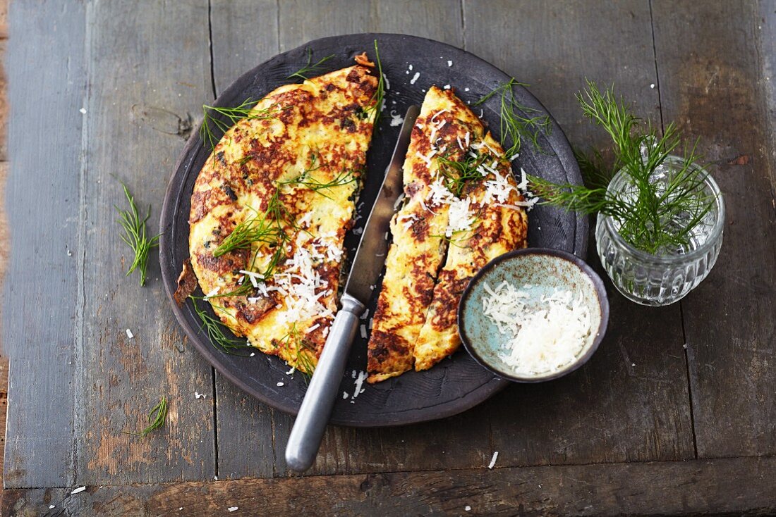 Frittata mit Mangold, Rote Bete und Ziegenkäse