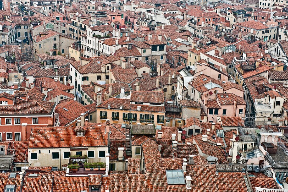 A view over the roofs of St Mark's, Venice