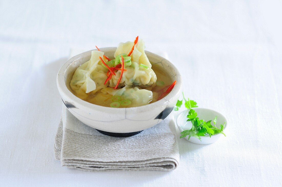 Won tons in broth (Asia)