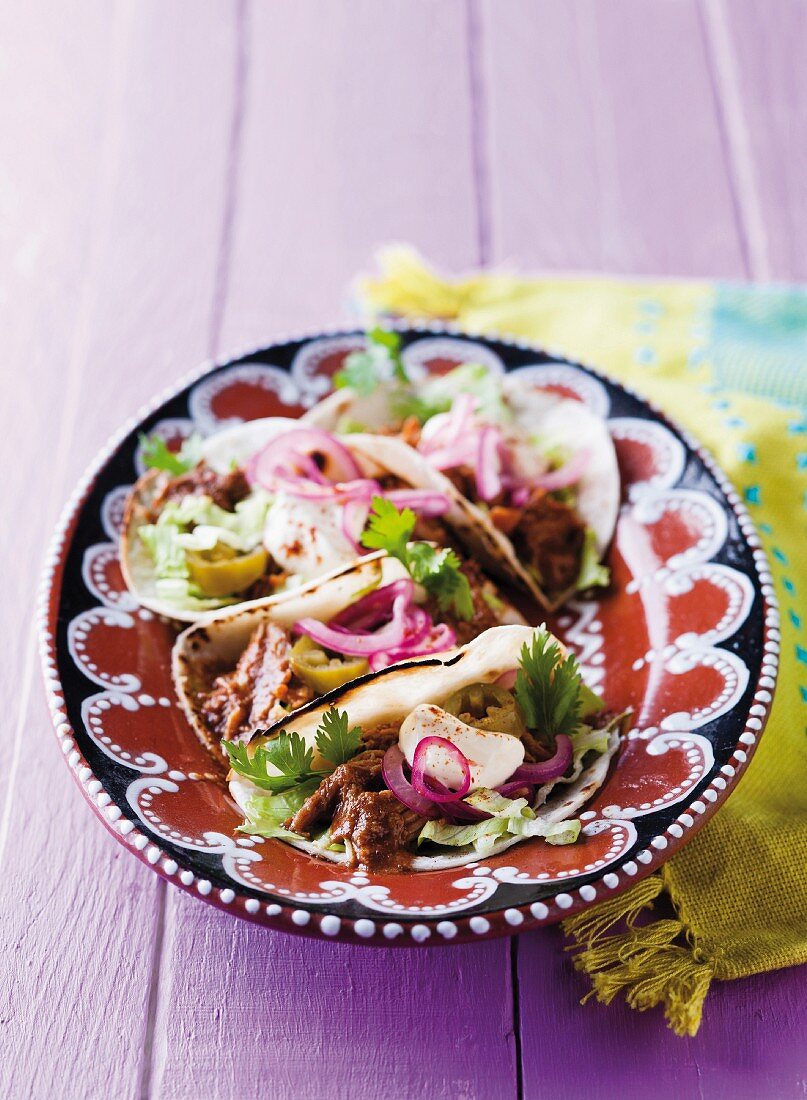 Tacos mit Schweinefleisch