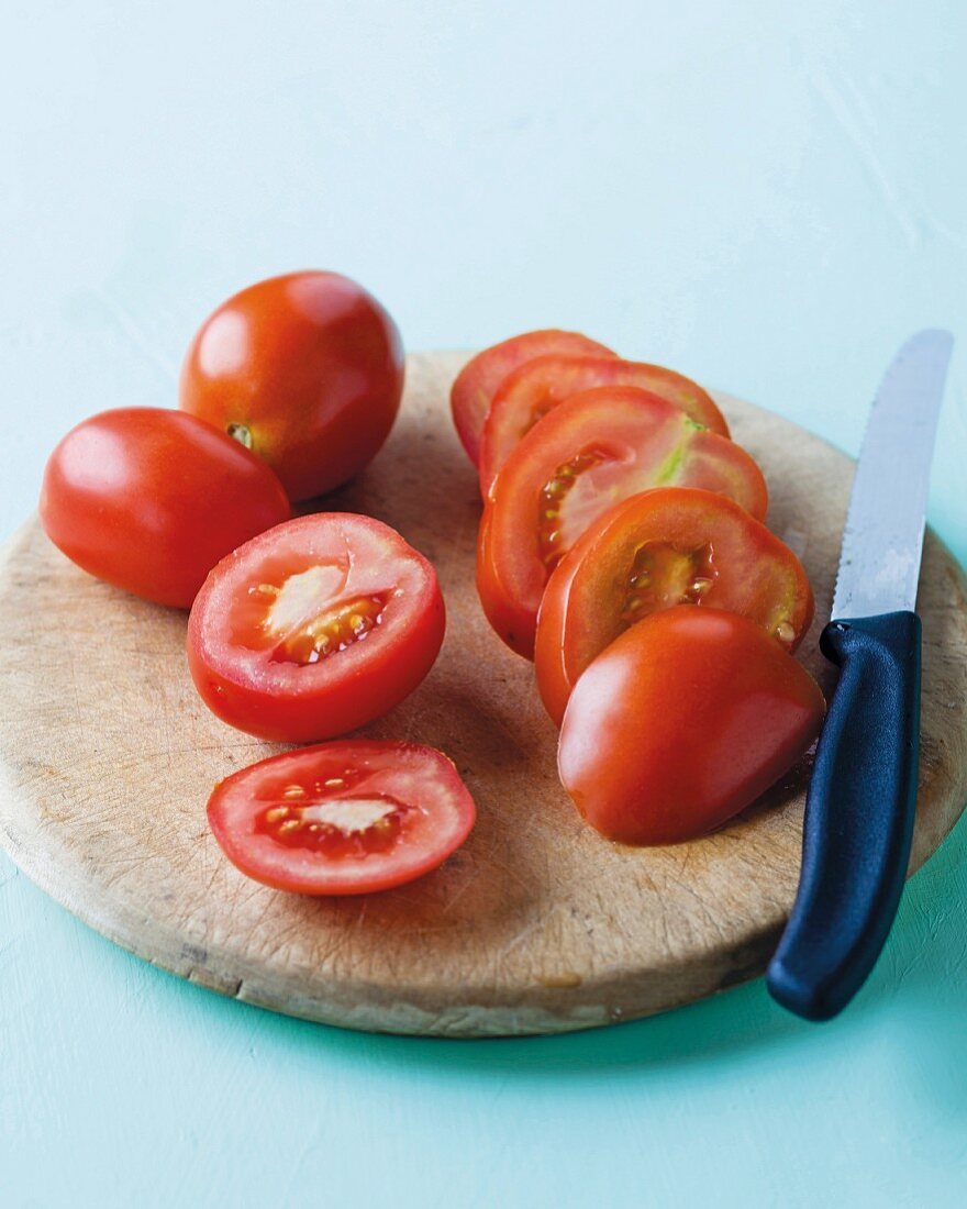 Tomaten in Scheiben geschnitten