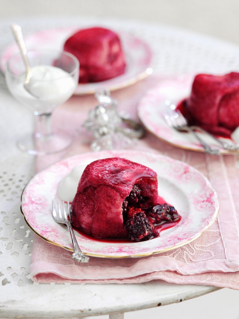 Summer Pudding, angeschnitten