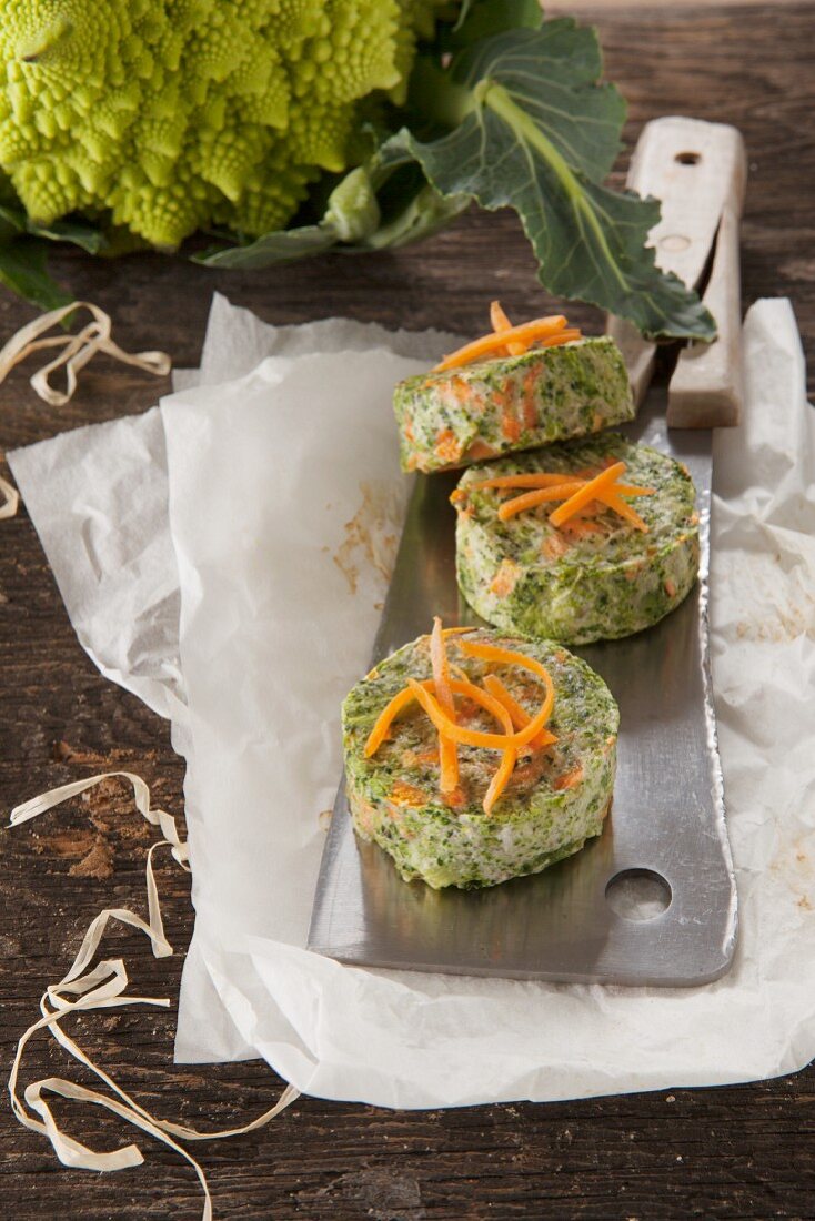 Mini spring vegetable flans