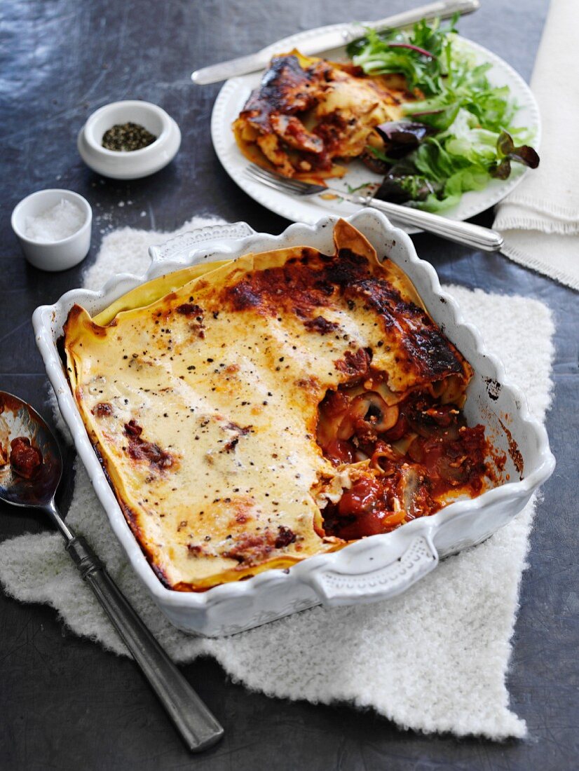 Mushroom lasagne