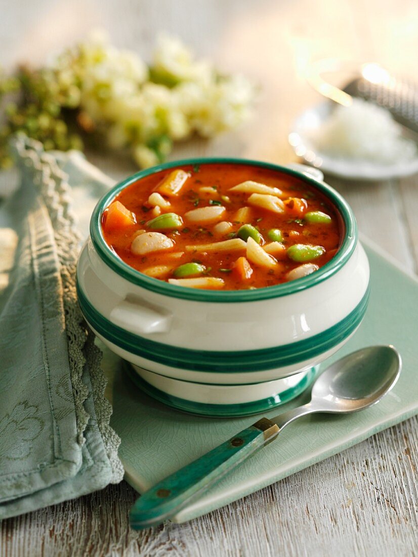 Vegetable soup with pistou (Provence, France)