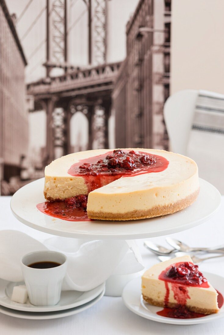 New York Cheesecake und Kaffee (USA)