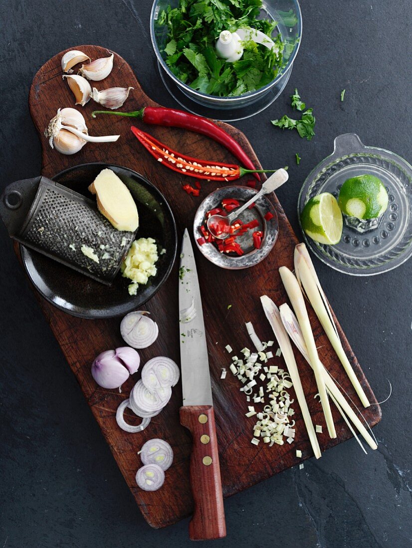 Various ingredients for oriental dishes