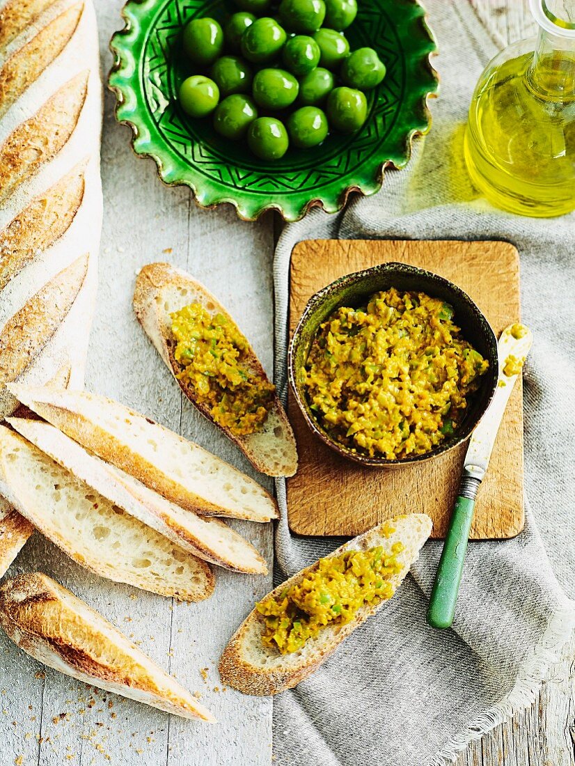 Green olive tapenade