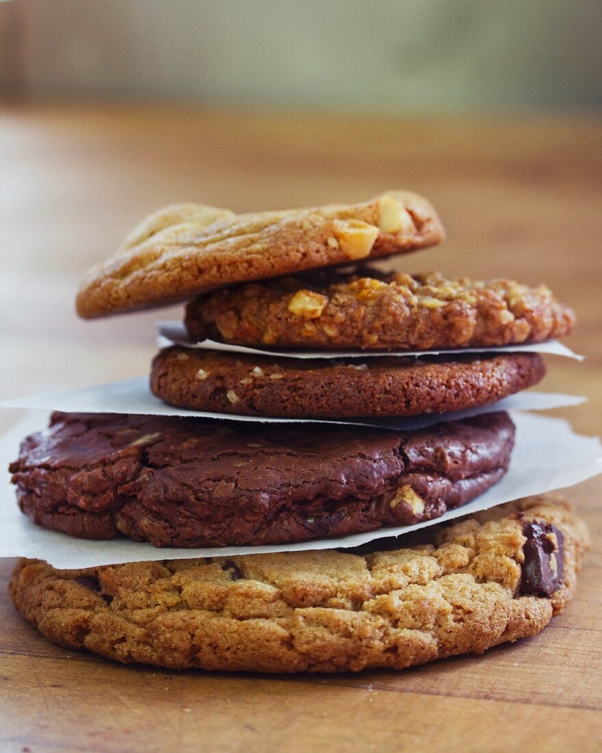Gestapelte Chocolatechip Cookies